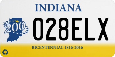IN license plate 028ELX
