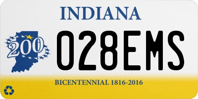 IN license plate 028EMS