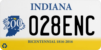 IN license plate 028ENC