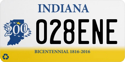 IN license plate 028ENE