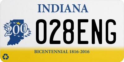 IN license plate 028ENG