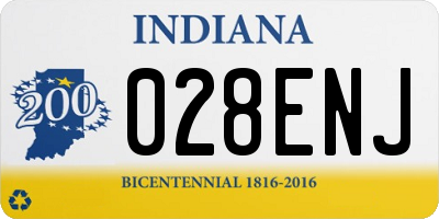 IN license plate 028ENJ