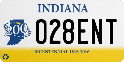 IN license plate 028ENT