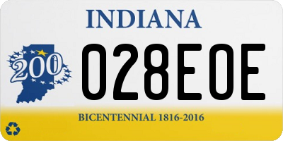 IN license plate 028EOE