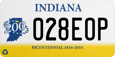 IN license plate 028EOP