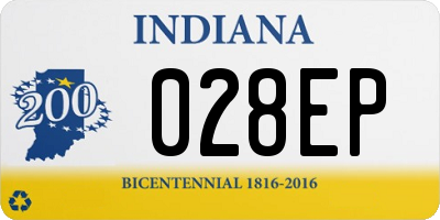 IN license plate 028EP