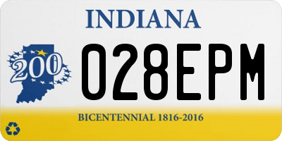 IN license plate 028EPM
