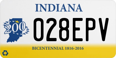 IN license plate 028EPV