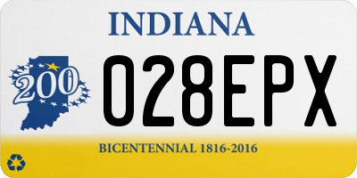 IN license plate 028EPX
