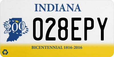 IN license plate 028EPY