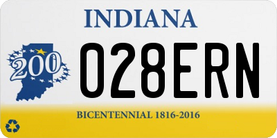 IN license plate 028ERN