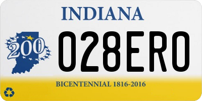 IN license plate 028ERO