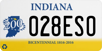 IN license plate 028ESO