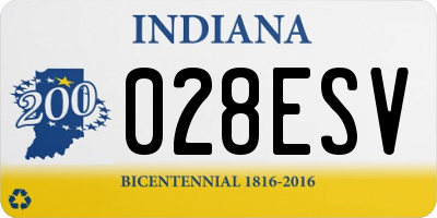 IN license plate 028ESV