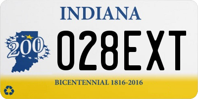 IN license plate 028EXT