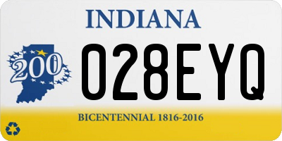 IN license plate 028EYQ