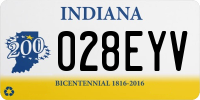 IN license plate 028EYV