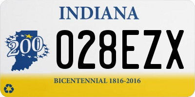 IN license plate 028EZX