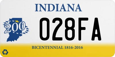 IN license plate 028FA