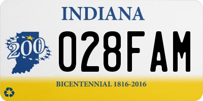 IN license plate 028FAM
