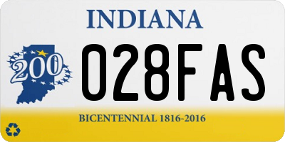 IN license plate 028FAS