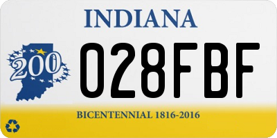 IN license plate 028FBF