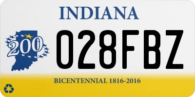 IN license plate 028FBZ