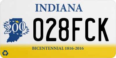IN license plate 028FCK