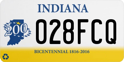 IN license plate 028FCQ