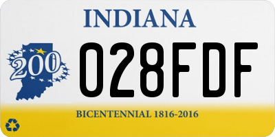 IN license plate 028FDF