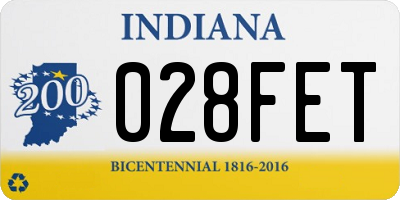 IN license plate 028FET