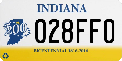 IN license plate 028FFO