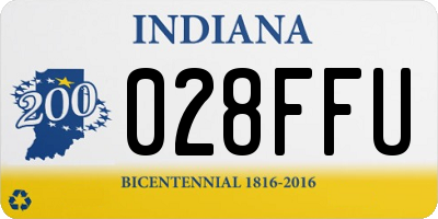 IN license plate 028FFU