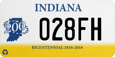 IN license plate 028FH