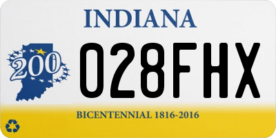 IN license plate 028FHX