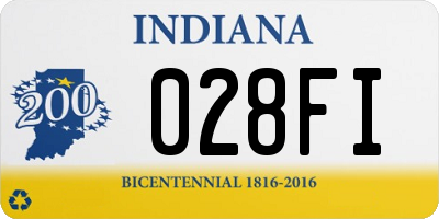 IN license plate 028FI