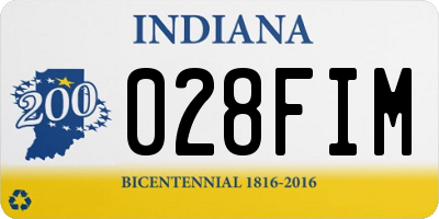 IN license plate 028FIM