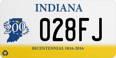 IN license plate 028FJ