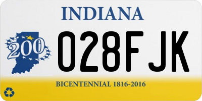 IN license plate 028FJK