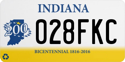 IN license plate 028FKC