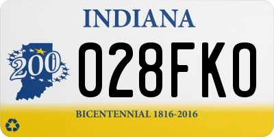 IN license plate 028FKO