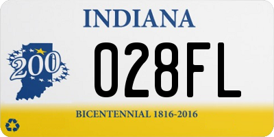 IN license plate 028FL