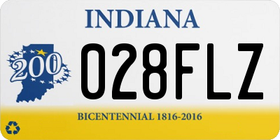 IN license plate 028FLZ