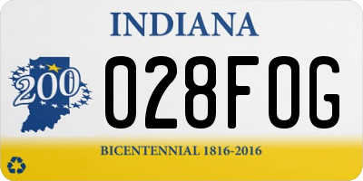 IN license plate 028FOG