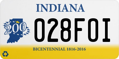 IN license plate 028FOI