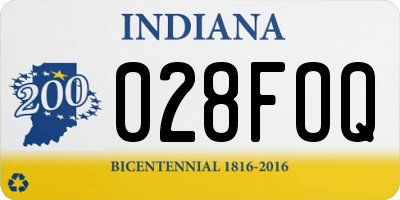 IN license plate 028FOQ
