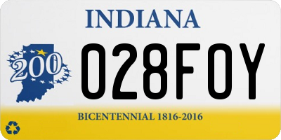 IN license plate 028FOY