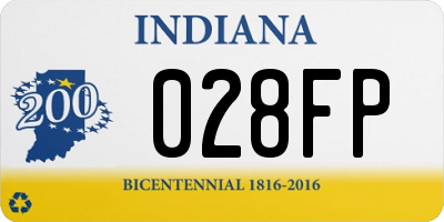 IN license plate 028FP