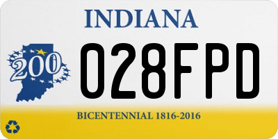 IN license plate 028FPD
