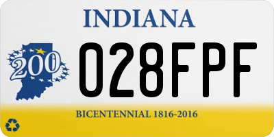 IN license plate 028FPF